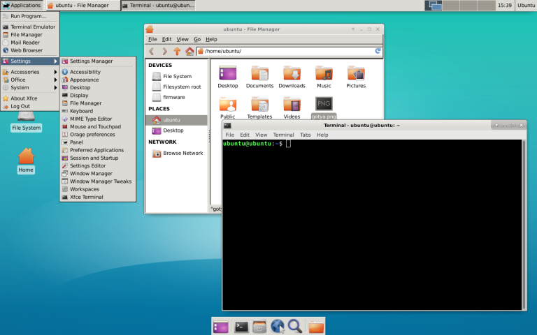 نصب دسکتاپ xfce4